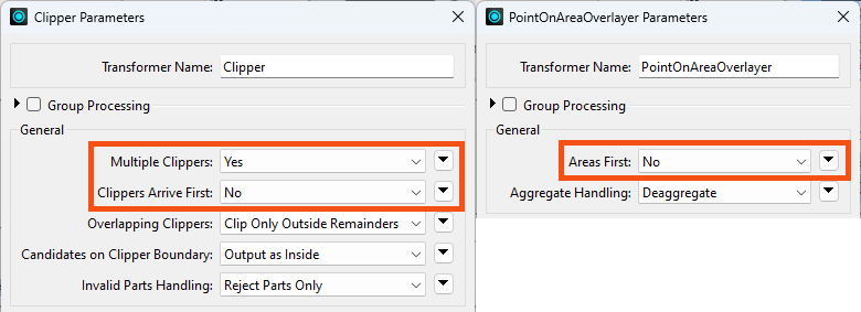 Setting Clipper Type and Areas First parameters for performance improvements